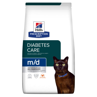 Hill’s Prescription Diet Feline m/d – hrană uscată dietetică pentru pisici cu diabet zaharat și controlul greutății, 3 kg